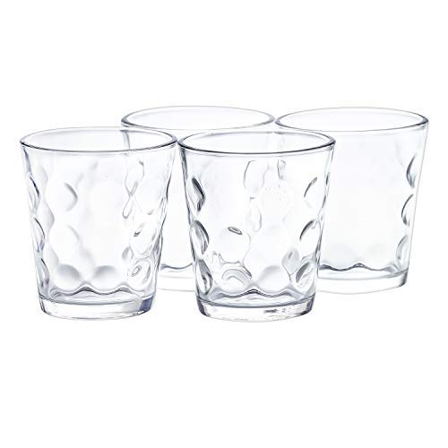 Clear Glass Bubble Water Glass Juice Glass Glasses, 6 Pcs, 300 ML, Femora
