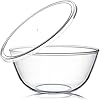 Femora Borosilicate Glass Mixing Bowl with Lid, 1 Pcs 1050ml, Serving Bowl, Kitchen, Oven & Microwave, Dishwasher and Freezer Safe, Scratch Resistant, Round, Transparent