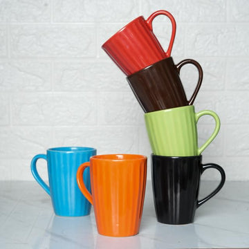 Ceramic Multicolour Coffee Mug , 350 ML, Femora