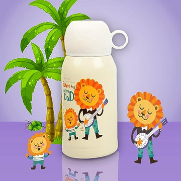 Thermo Vacuum Insulated Steel Bottle Sunstar Charcter for Kids with Bag, Bowl Shape