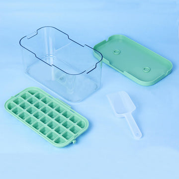 Femora Ice Cube with Lid and Bin,32 pcs Mini Ice Cube s for Freezer,Ice Cube Mold,Ice Cube Mold for Whiskey Cocktail