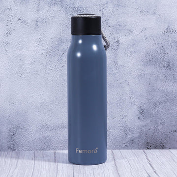 Stainless Steel Urban Frost Insulated Flask Water Bottle , 600 ML, Blue, 1 Pcs, Femora