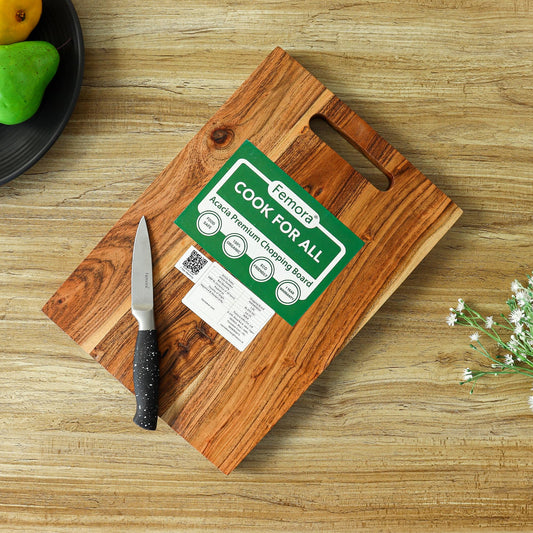 Vegetable Acacia Wood Chopping Board, Rectangle, Femora