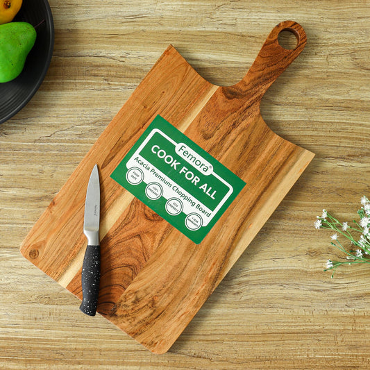 Vegetable Acacia Wood Chopping Board, Rectangle, Femora