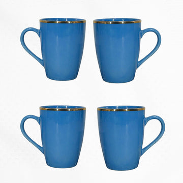 Gold Marble Design Ceramic Coffee Mug, Tea Cups Set of 4 (320ml)