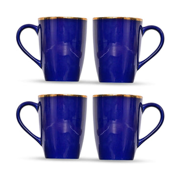 Gold Line Design Ceramic Coffee Mug Set of 4 (320ml)