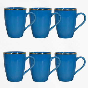 Gold Marble Design Ceramic Coffee Mug, Tea Cups Set of 6 (320ml)