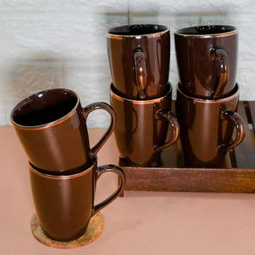 Marble Design Ceramic Coffee Mug, Tea Cups Set of 4 (320ml)