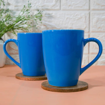 Ceramic Coffee Mug - Set of 2(360ml) for Gift - Sky-Blue