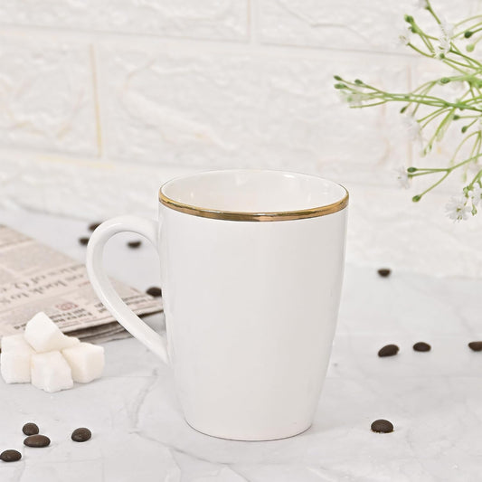 Ceramic Coffee Mug - Set of 2 (320ml) 22k Liquid Gold Line, Femora