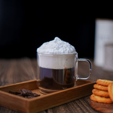 Double Wall Coffee Mug 280ml (9 Ounces), Clear Glass with Handle, Insulated Cappuccino, Tea, Latte Cup - Heat Resistant