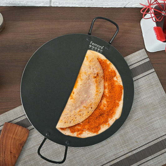 Femora Forged Aluminum Non-Stick 30 CM Tawa with Both Side Handle, Induction & Gas Ready, Pack of 1