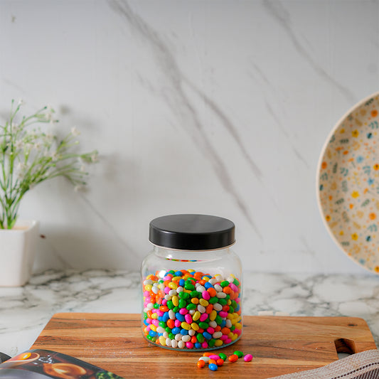 Kitchen Storage Jars Clear Glass Jar With Steel Lid Air Tight Jar Femora