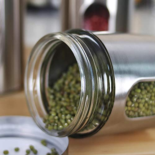 Kitchen Storage Jars Steel Body With See Through Window Jar Femora