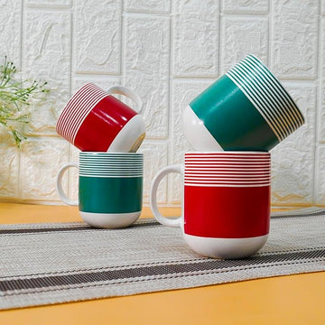 Handcrafted Ceramic Coffee & Tea Cup Set of 6, 180 ML,