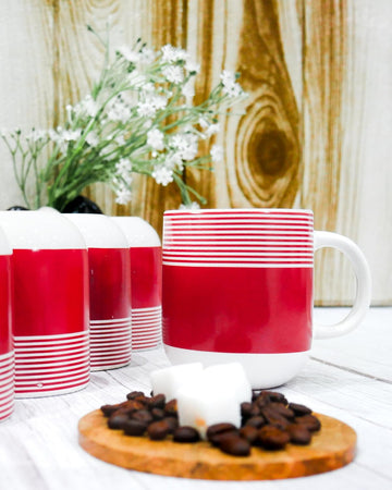 Handcrafted Ceramic Coffee & Tea Cup Set of 6, 180 ML,