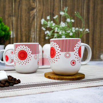 Handcrafted Ceramic Coffee & Tea Cup Set of 6, 180 ML,