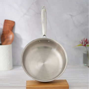 Femora Stainless Steel 20 cm Tri-ply Frying Pan Healthy Cooking (Zero Non-Stick Coating)