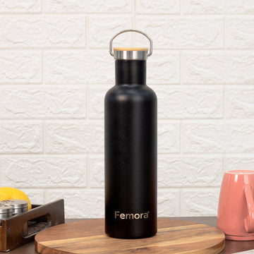 Melissa Stainless Steel Double Insulated Water Bottle, 900 ML, Femora