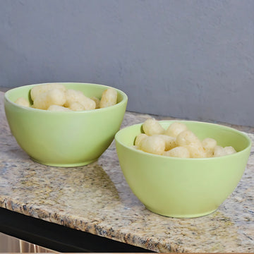 Femora Matte Finish Ceramic Bowl Set of 4 (300ml) | Small Serving Soup Bowls, Cereal Bowl, Pasta Bowls | Dishwasher & Microwave Safe - Pink