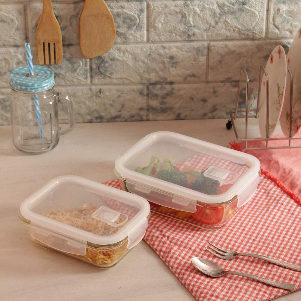Borosilicate Glass Container With Air Vent, Microwave Safe With