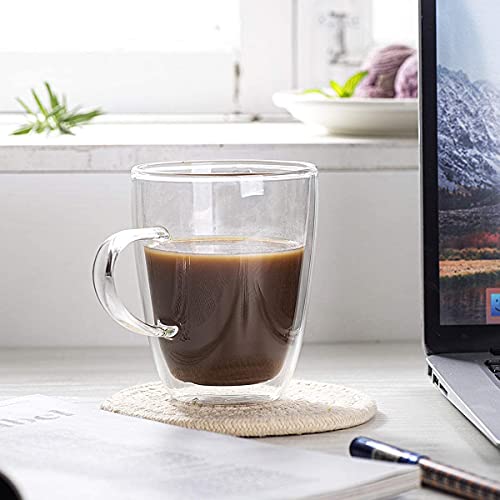 Borosilicate Glass Double Wall Tea Cup- 360 ML, Femora