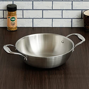 Tri-ply Deep Frying Kadhai Pan (Zero Non-Stick Coating)