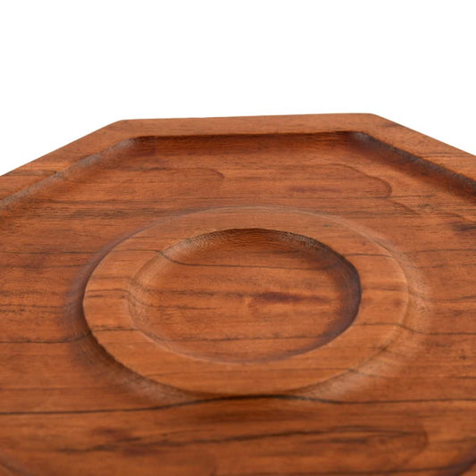 Octagon Wooden Serving Platter for Parties & Movies, 1 pc,
