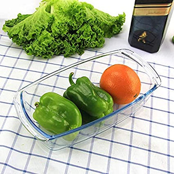 Borosilicate Glass Loaf Pan, Rectangle Microwave Safe Container, 1800 ML Femora