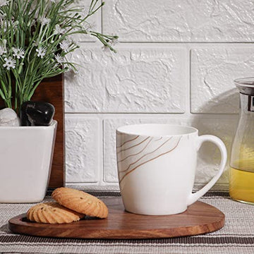 Fine Bone China Marble Texture, 6 pcs, 160 ML Tea Cup