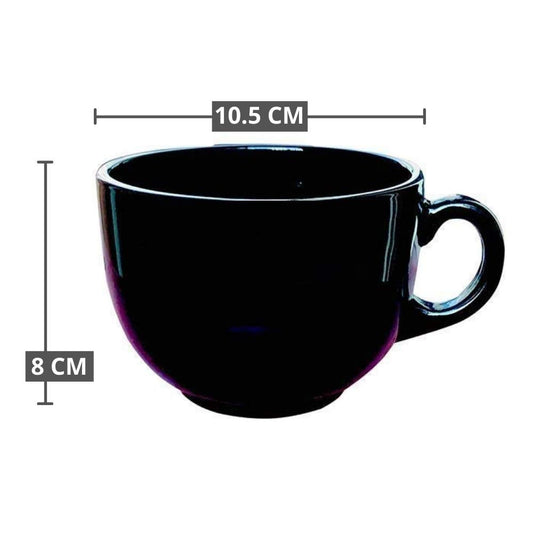 Ceramic  Jumbo  Coffee  Mug , 400 ML, Black , Femora