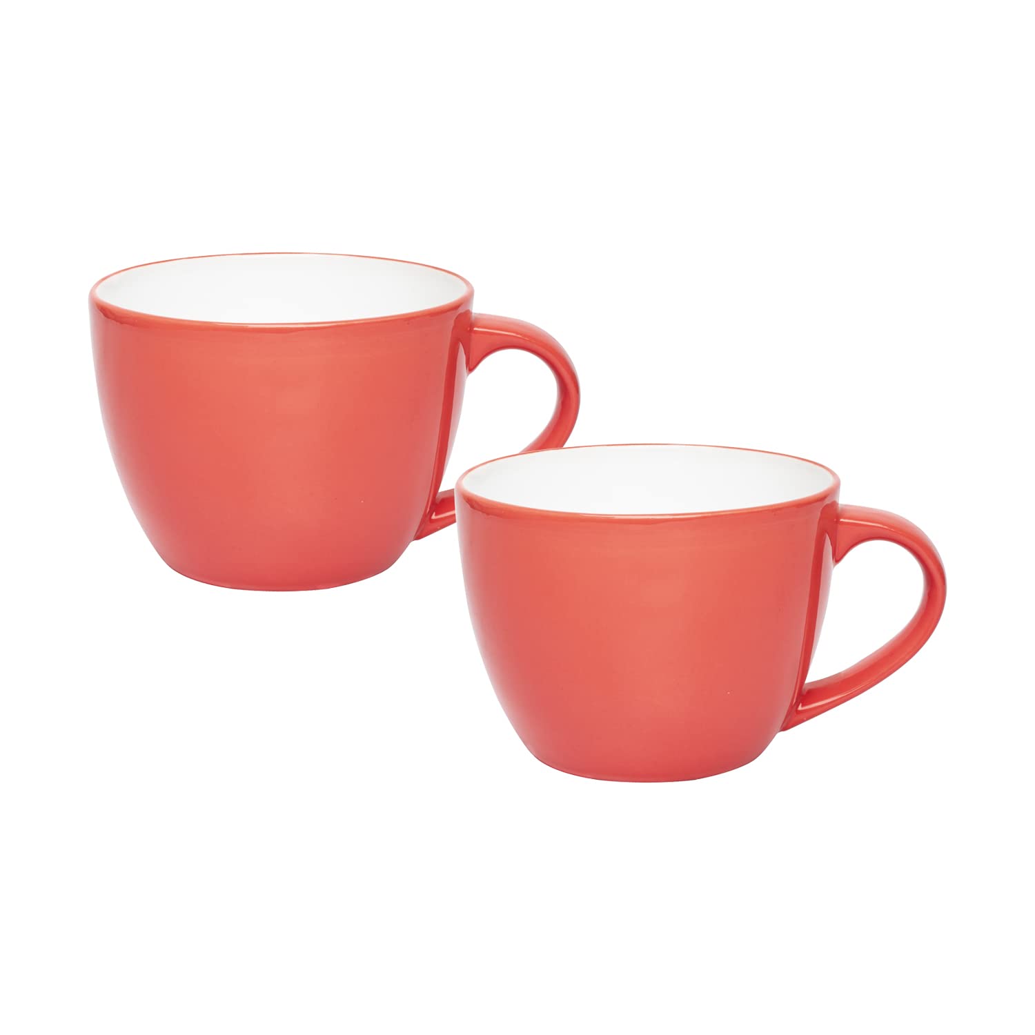 Indian Ceramic Jumbo Coffee Mug - 400 ML - Red, Set of 1