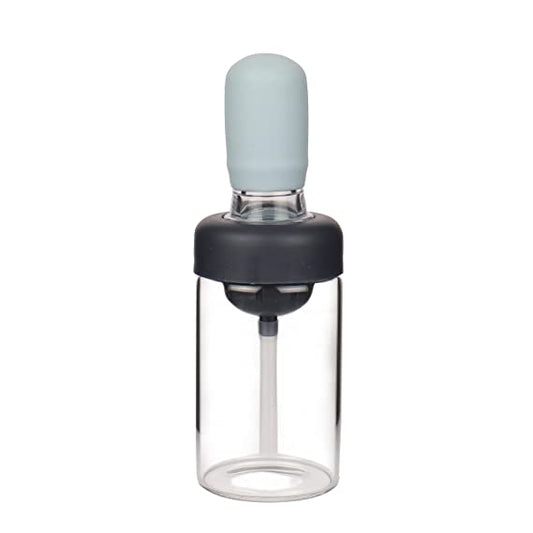 Borosilicate Glass Mini Jar, Brush Function Ghee Jar Oil Jar, 200 ML, Femora