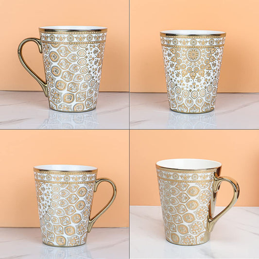Ceramic  Golden Coffee  Mug , 330 ML , Femora