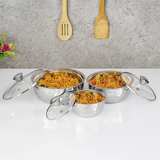 Insulated Stainless Steel Curry Server, Pot, Casserole, Femora