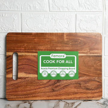 Vegetable Acacia Wood Chopping Board, Rectangle, Femora