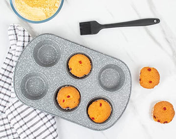Carbon Steel Muffin Tray , Oval Microwave Safe Container, 450 ML, 1 Pcs, Femora