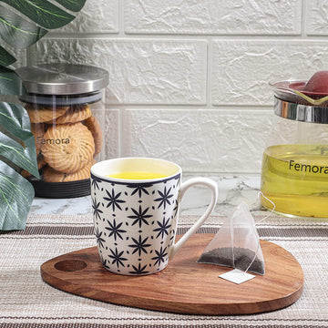 Block Print Design Coffee & Tea Cup Set of 6, 160 ML, Femora