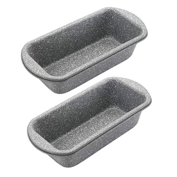 Carbon Steel Loaf Pan, Rectangle Microwave Safe Container, 1100 ML, 2 Pcs, Femora