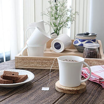 White Coffee & Tea Cup Set of 6, 160 ML, Femora