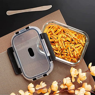 Borosilicate Glass Container with Detachable Lid, 1 Pc, Femora