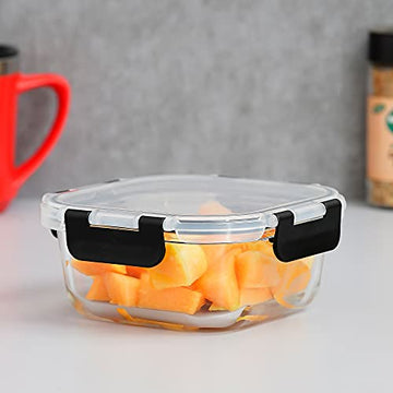 BlackOven Safe Glass Container with Detachable,500 ML