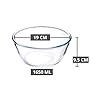 Femora Borosilicate Glass Mixing Bowl with Lid, 4 Pcs Set (400ml, 700ml, 1050ml & 1650ml), Serving Bowl, Kitchen, Oven & Microwave, Dishwasher and Freezer Safe, Scratch Resistant, Round, Transparent