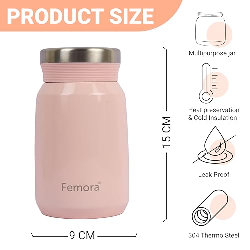 Kids Double Walled Hot & Cold Thermo Flask, 500 ML, Femora