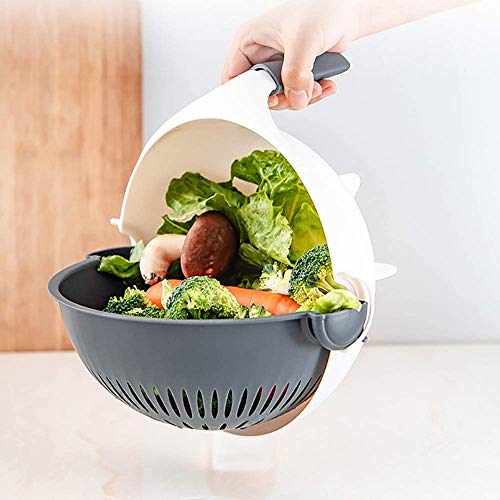 Multifunction Magic Rotate Vegetable Cutter with Drain Basket, Femora