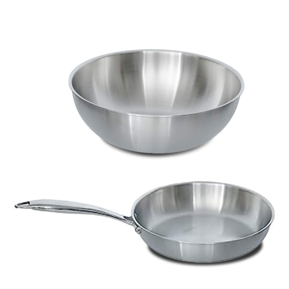 Femora Triply Bottom Stainless Steel 2 Pc Cookware Set, 24 cm Tasla, 24 cm Frypan