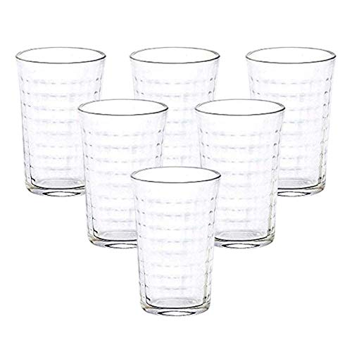 Clear Glass Tumbler for Daily Use,6 Pcs, 160 ML, Femora