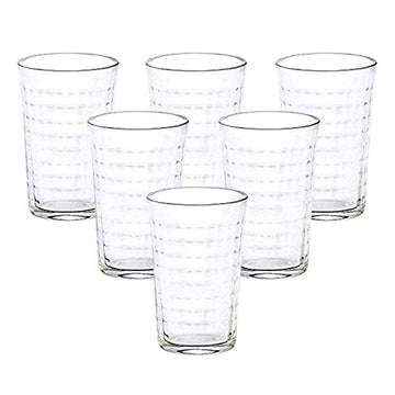 Clear Glass Tumbler for Daily Use,6 Pcs, 160 ML, Femora