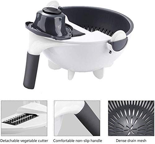 Multifunction Magic Rotate Vegetable Cutter with Drain Basket, Femora