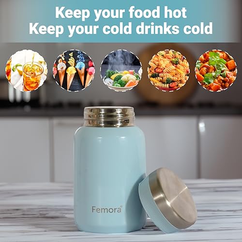 Kids Double Walled Hot Cold Thermo Flask, 500 ML, Femora